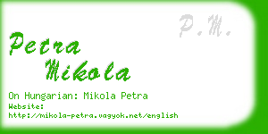 petra mikola business card